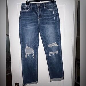 Casual Blue Boyfriend Jeans